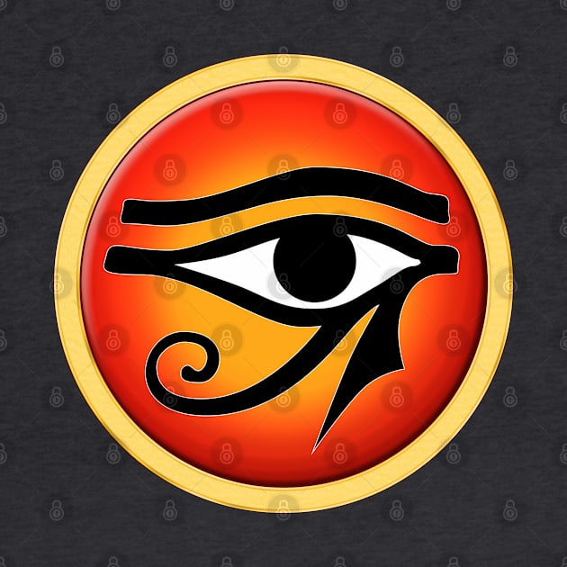 Eye Of Ra On Sun Disk by Art By Cleave